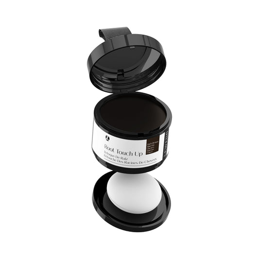 White Smoke LEWEDO Hairline Powder 24H Stain-Proof, Root Touch Up Hair Color for Gray Coverage,Bald Spot Concealing Hair Shadow Powder for Women & Men,Natural-Looking (Dark Brown)