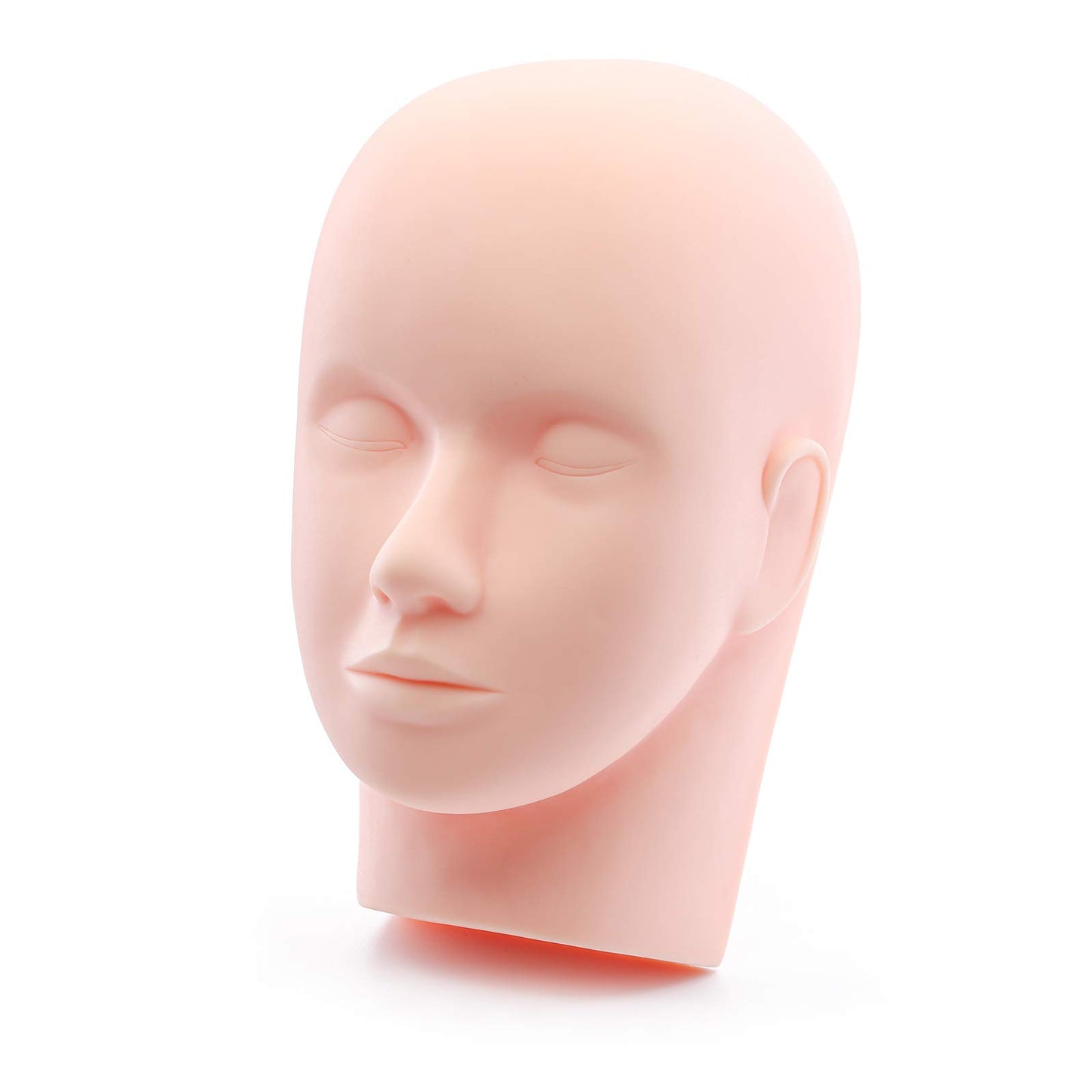 White Smoke Foraineam 2-Pack Practice Training Head Rubber Cosmetology Mannequin Doll Face Head For Eyelashes Makeup Massage Practice