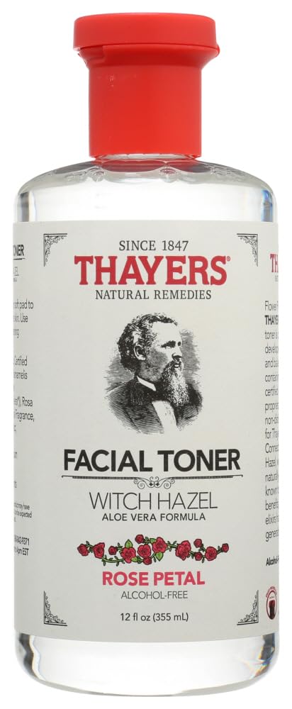 White Smoke Thayers Alcohol-free Rose Petal Witch Hazel with Aloe Vera, 12 Fl Oz (Pack of 3)