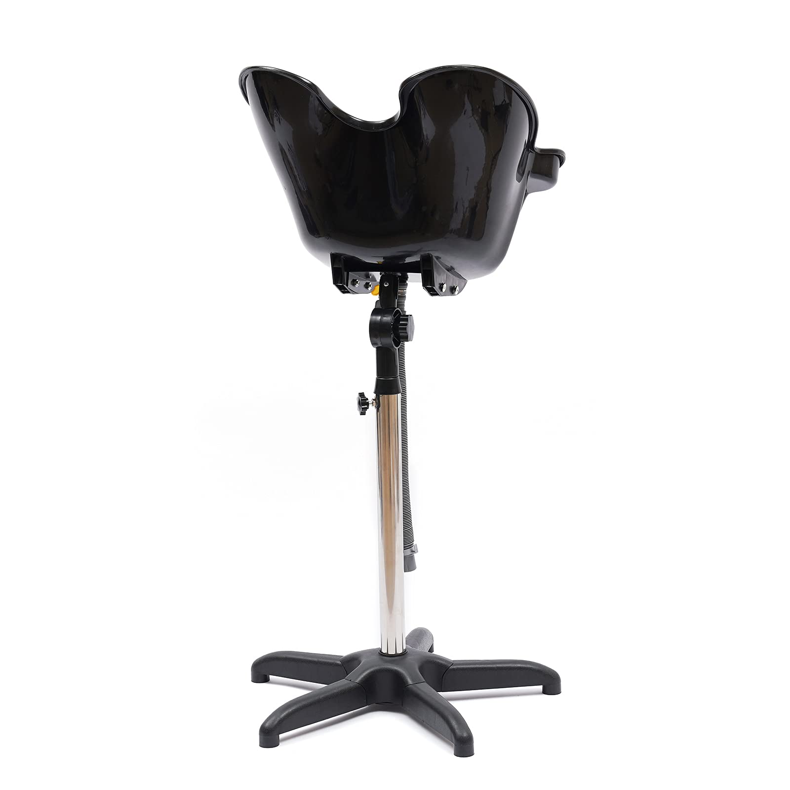 White Smoke Shampoo Bowl Portable Salon Sink with Adjustable Height and Drain, Hair Washing Basin Salon Chair Barber Deep Bowl with Drain Hose
