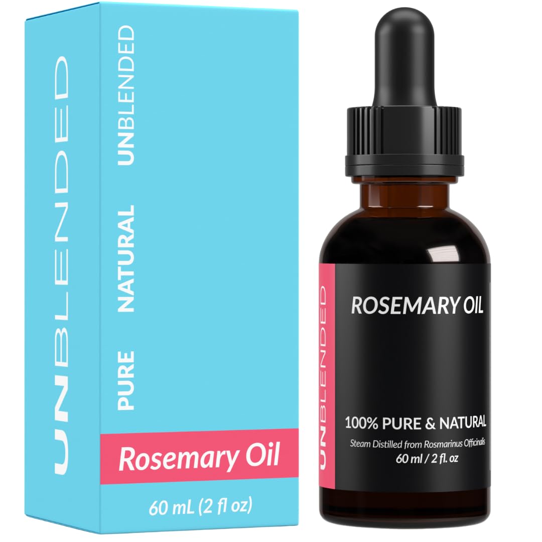 Sky Blue UNBLENDED Rosemary Oil 100% Pure & Natural – For Hair Growth, Scalp Care & Skin – 60ml / 2oz
