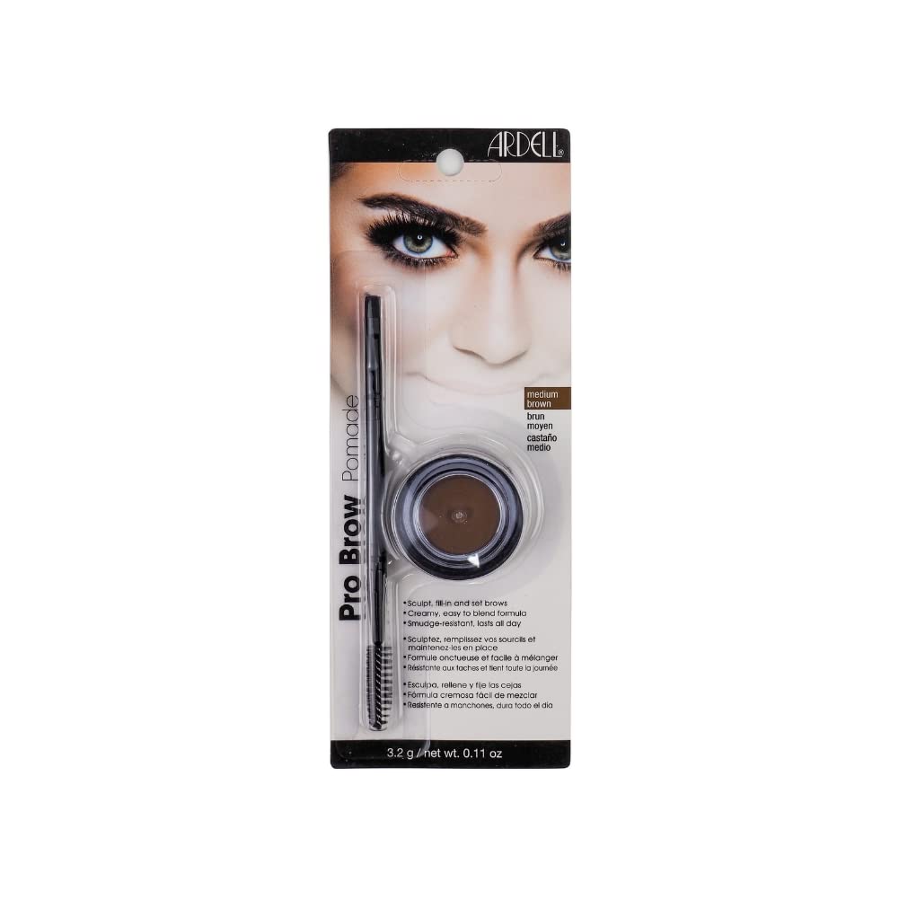 Light Gray Ardell Brow Pomade with Brush, Medium Brown