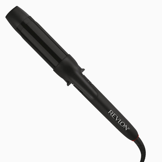 White Smoke REVLON SmoothStay 1 1/2 Inch Curling Iron, Coconut Oil Infused Ceramic Curling Wand with Tourmaline Ionic Technology, Loose Soft Curls, Enhanced Shine, Reduced Frizz