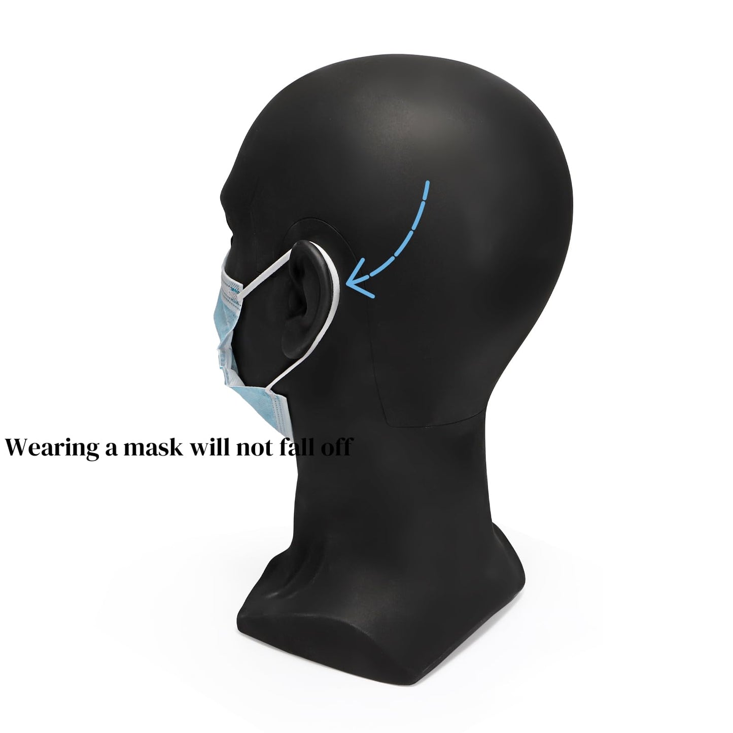White Smoke ZOOFOX Male Mannequin Head for Hats, PVC Manikin Head with Mount Hole, Professional Display Styling Head for Wigs, Hats, Scarfs, Headphone, Sunglasses, Headdress