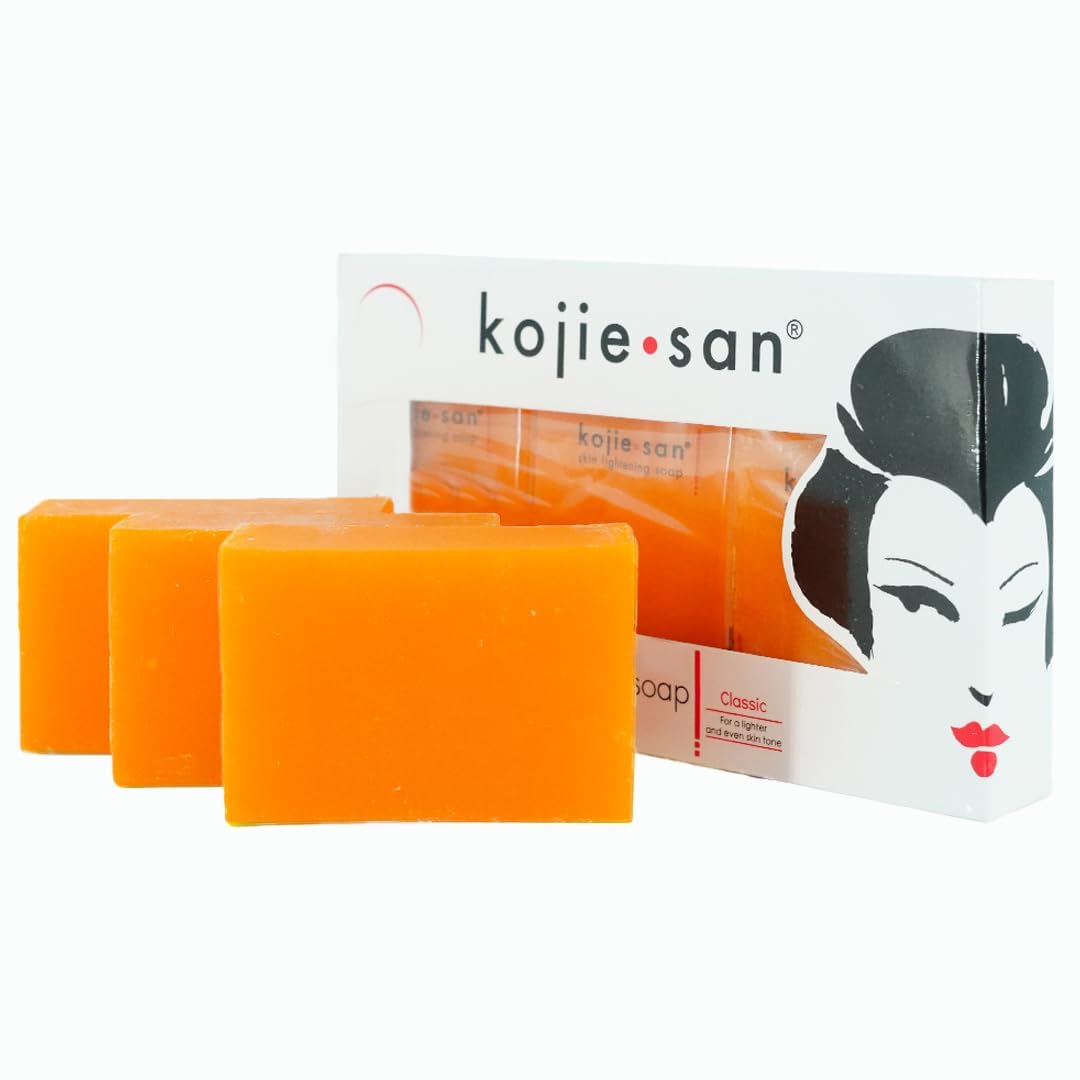 White Smoke Kojie San Skin and Body Soap – Original Kojic Acid, Soap Bar with Coconut & Tea Tree Oil – 3 x 65g Bars