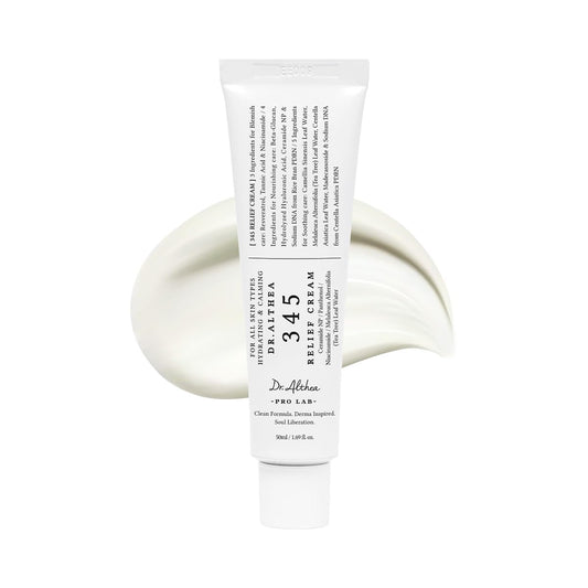 White Smoke Dr.Althea 345 Relief Cream | Daily Face Moisturizer for Soothing Recovery and Blemish Care with PDRN & Niacinamide | Korean Vegan Skincare for All Skin Types, 1.69 Fl Oz (Ver.2 - Pack of 1)
