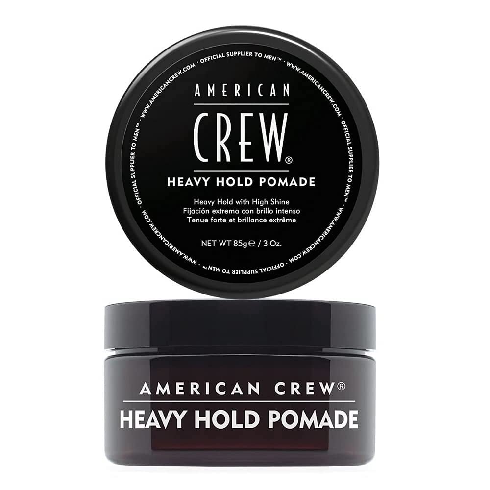 Black American Crew Men's Hair Pomade (OLD VERSION), Like Hair Gel with Heavy Hold with High Shine, 3 Oz (Pack of 1)