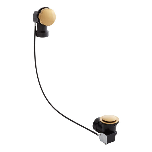 White Smoke Signature Hardware 478499 ABS Cable Drain and Overflow for 17" - 22" Deep Alcove Tubs