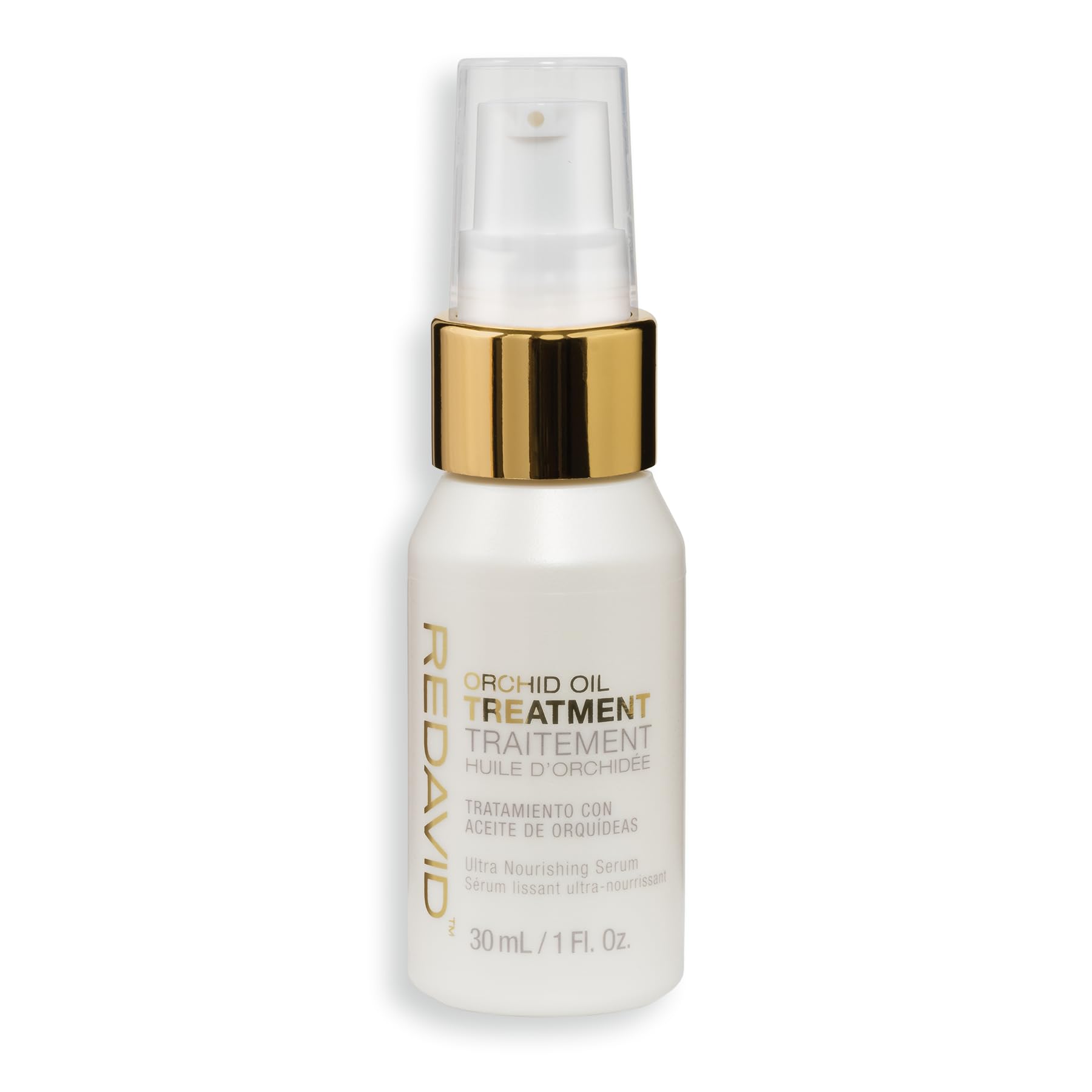Light Gray REDAVID Orchid Oil Ultra Nourishing Treatment - Luxury Hair Oil made from Cymbidium Orchids for Damaged, Curly Hair - Clinically Strengthens, Adds Protein & Hydrates Hair (1 Fl Oz Travel Size)