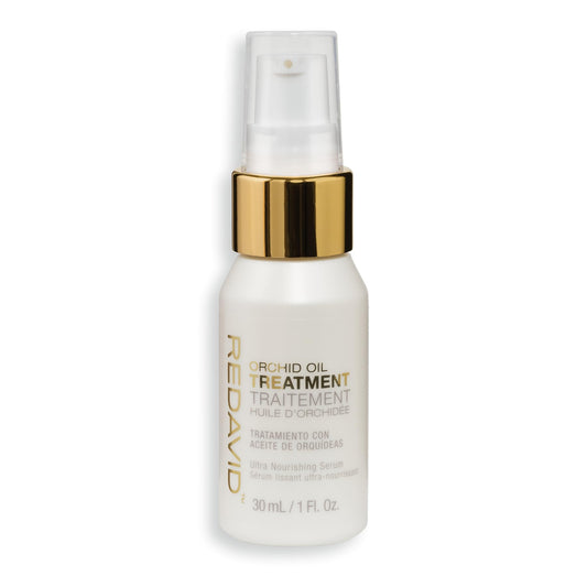 Light Gray REDAVID Orchid Oil Ultra Nourishing Treatment - Luxury Hair Oil made from Cymbidium Orchids for Damaged, Curly Hair - Clinically Strengthens, Adds Protein & Hydrates Hair (1 Fl Oz Travel Size)