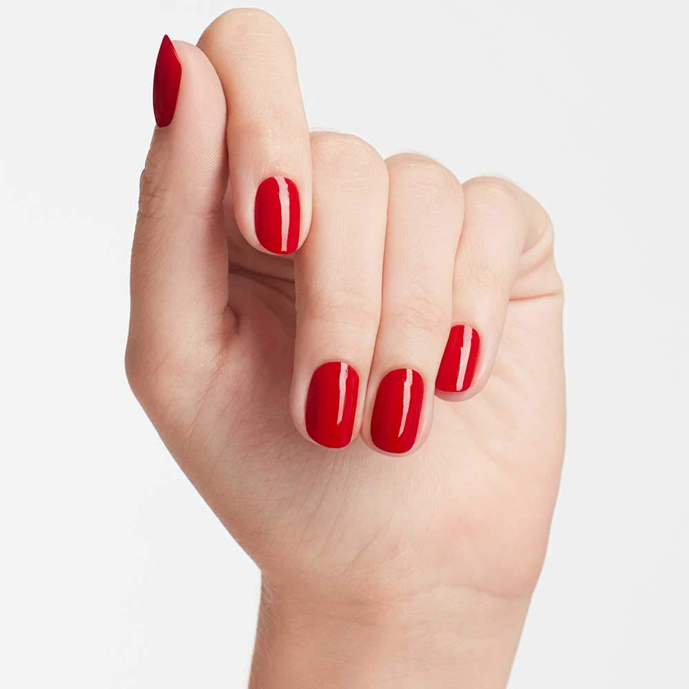 Lavender OPI Nail Lacquer Big Apple Red | Opaque Bright Red Crème Chip Resistant Nail Polish | Fast Drying, Streak Free