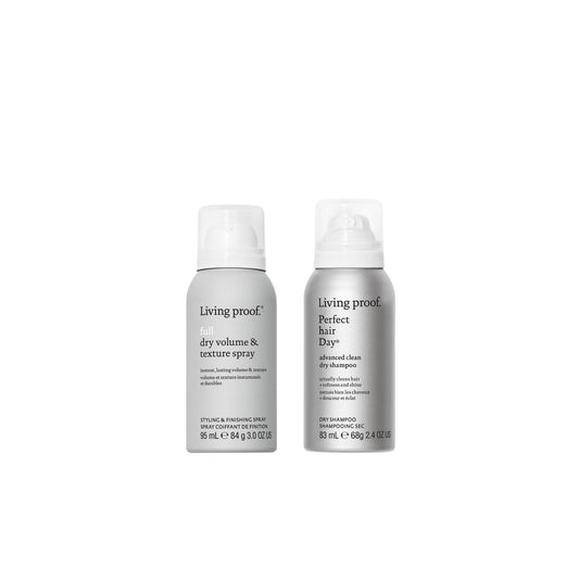 White Smoke Living Proof Travel Size Advanced Clean Dry Shampoo + Dry Volume & Texture Spray Bundle ($37 Value)