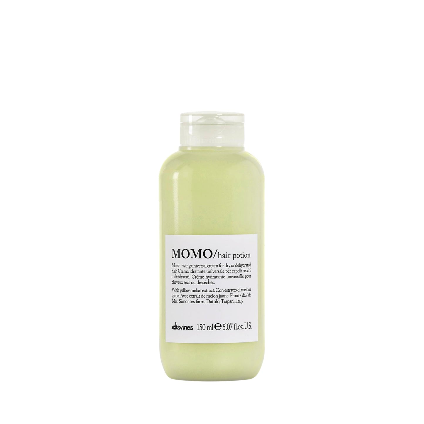 Pale Goldenrod Davines MOMO Potion, Leave-In Combing Cream with Moisturizing Formula for Dry and Dehydrated Hair - Restores Hydration, Softness, and Shine with Melon Extract, Weightless, 5.07 Fl Oz