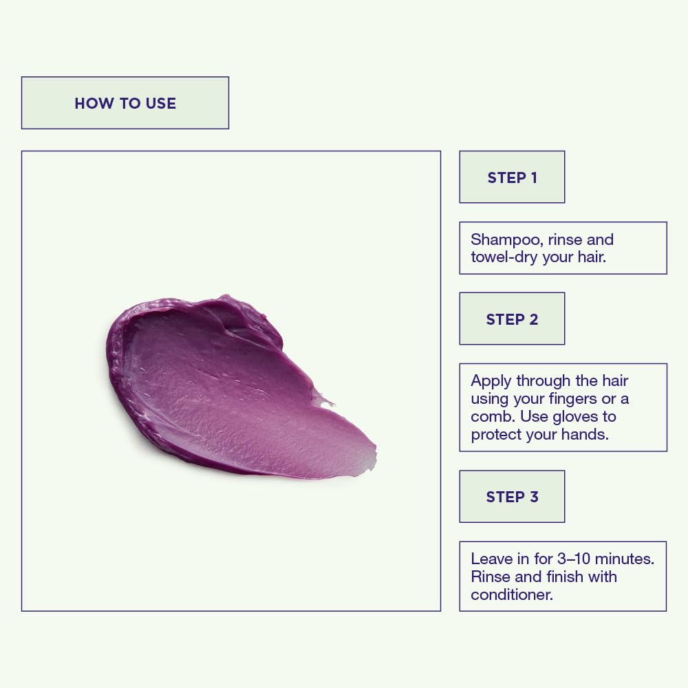 White Smoke Maria Nila Color Refresh, Lavender 10.1 Fl Oz, Purple/Lavender Hair Mask, Semi-Permanent Pigments, 100% Vegan & Sulfate/Paraben free
