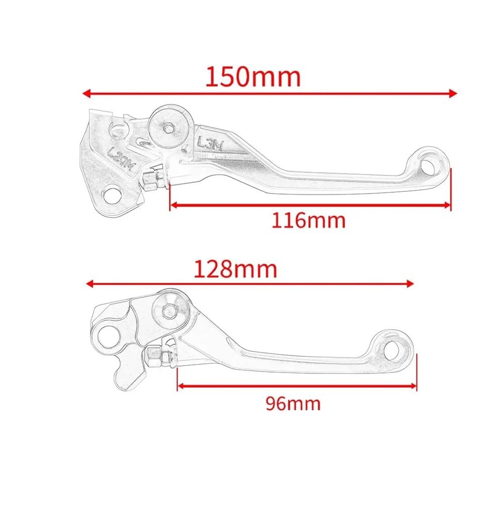White Smoke Moto Handle Clutch Brake Lever For YA&MA&HA DT230 LANZA 1997 1998 1999 Motorcycle CNC Pivot Brake Clutch Levers Accesorios Anti-break
