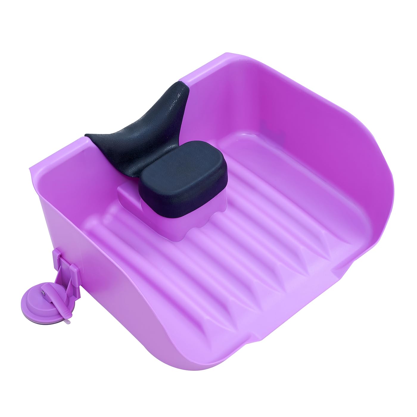 White Smoke Portable Shampoo Basin for Kids, Baby, Children,Tear Free Hair Washing Basin Tray at Home (Purple)