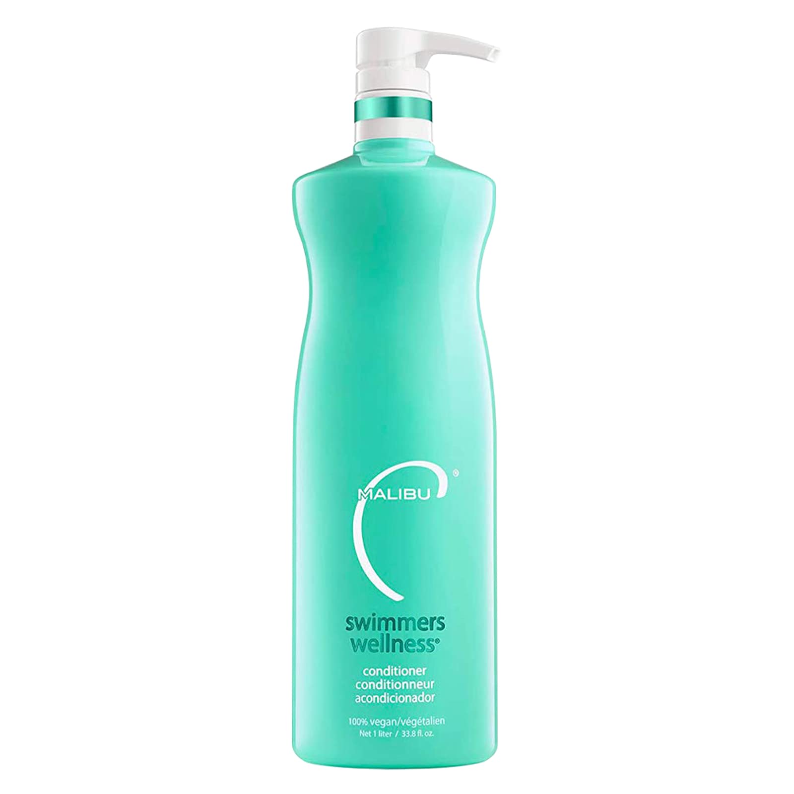 White Smoke Malibu C Swimmers Wellness Hair Conditioner for Women, Men & Kids - Moisturizing Swim Conditioner to Restore Shine Affected by Pool Chlorine & Ocean Salt Water - Protein Rich Hair Care (33.8oz)