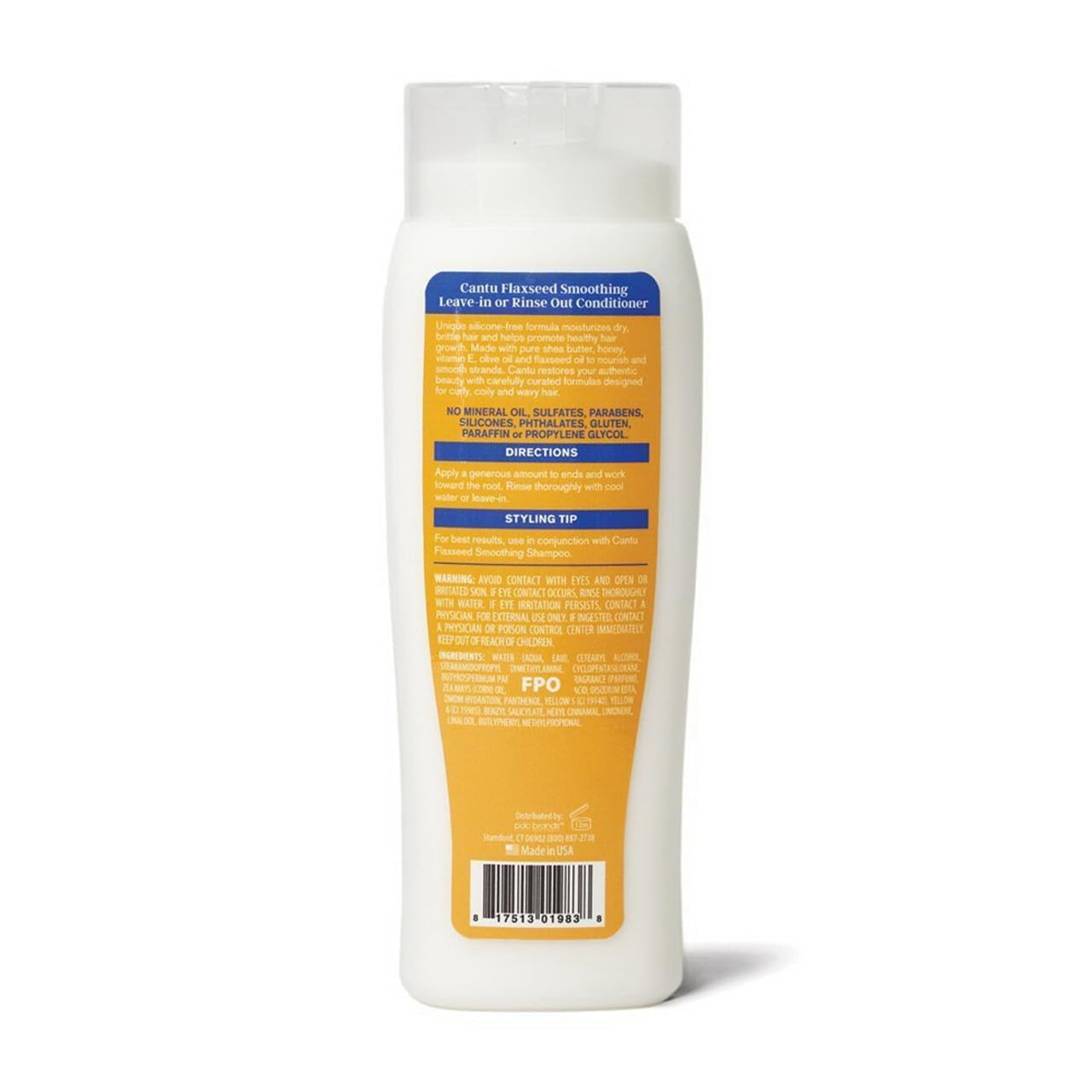 White Smoke Cantu Flaxseed Conditioner Leave-In Or Rinse-Out 13.5 Ounce