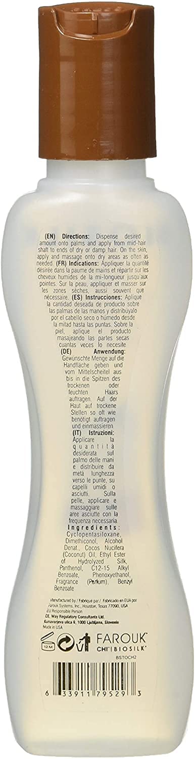 White Smoke Farouk Biosilk Silk Therapy Organic Coconut Oil Leave-in Treatment For Hair & Skin, 0.14 Ounce