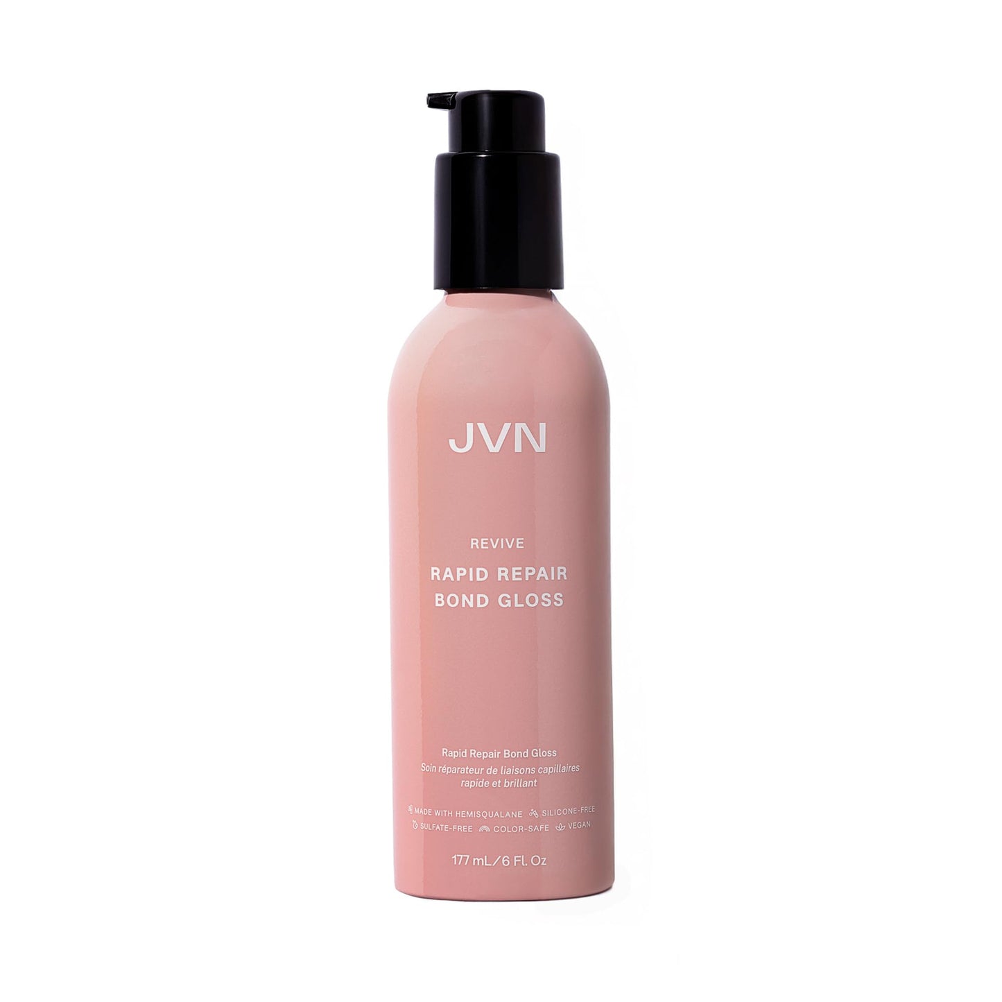 White Smoke JVN Revive Rapid Repair Bond Gloss, 6 Fl Oz, Hair Shine Gloss Serum and Bond Repair Treatment, Repairs Damaged, Color Treated, or Fragile Hair, Silicone Free