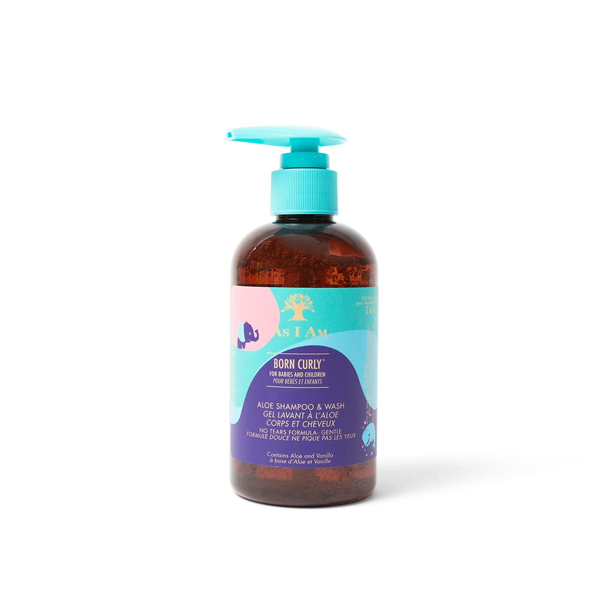 White Smoke As I Am Born Curly Aloe Shampoo & Wash - 8 ounce - Tear Free - Cruelty-Free & Vegan