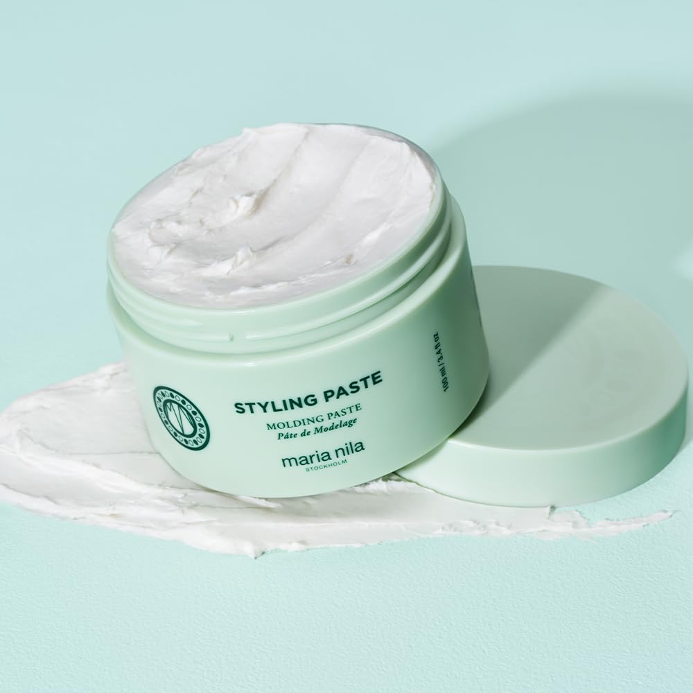 Powder Blue Maria Nila Styling Paste, 100 ml, Hold 2/5, Thickening & Flexible Molding Paste, Ideal for both long and short hair, 100% Vegan