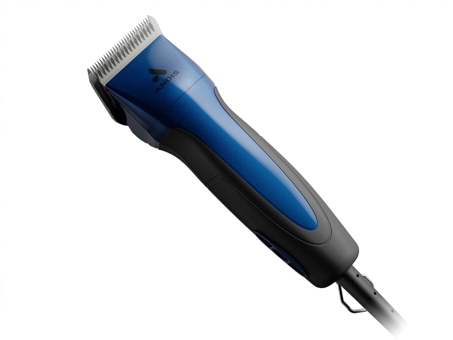 White Smoke Andis 68520 Excel Professional 5-Speed Detachable Blade Clipper Kit - Animal/Dog Grooming, Rotary Motor, Soft-Grip Anti-Slip Housing, 14-Inch Cord, for All Coats & Breeds, SMC, Blue