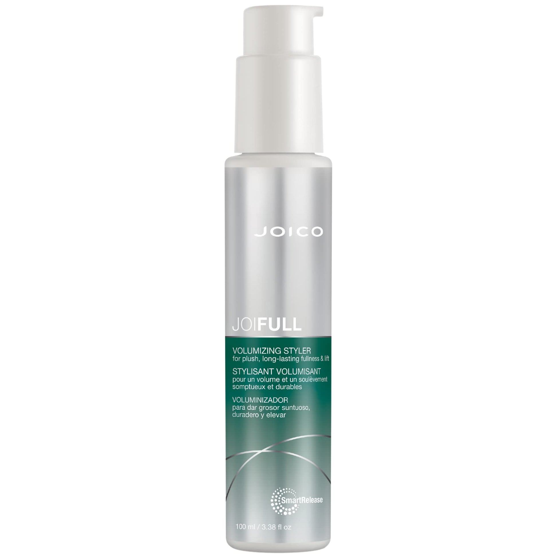 Gray Joico JoiFULL Volumizing Styler | For Fine, Thin Hair | Add Instant Body | Long-Lasting Volume & Texture | Protect Against Pollution | With Rice Protein & Bamboo Extract | 3.38 Fl Oz