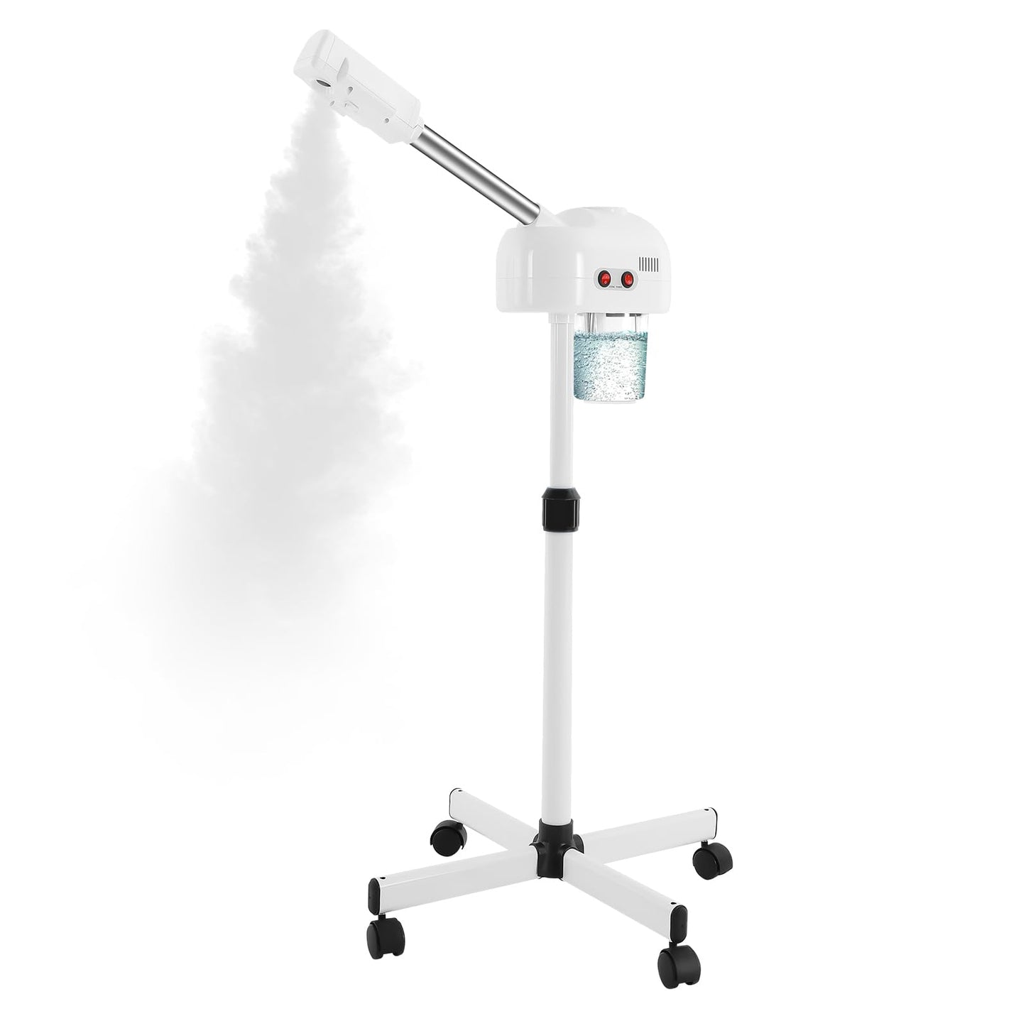 White Smoke Facial Steamer, Professional Ozone Face Steamer Hot Ozone Beauty Salon Spa Skin Care Equipment 360° Rotatable for Personal Care Use at Home and Salon