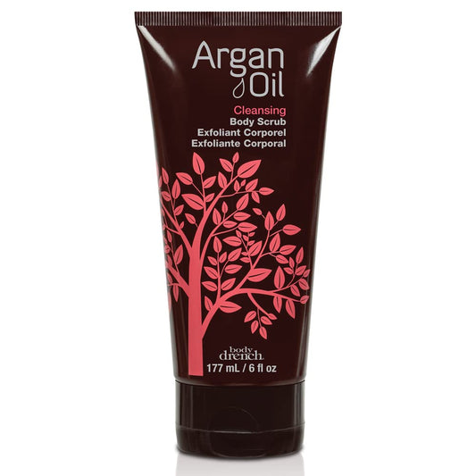 White Smoke Body Drench Argan Oil Body Scrub for Women – Body Exfoliator Scrub & Deep Cleansing Skin Polish for Smooth Skin, Removes Dead Skin Cells, 6 fl oz