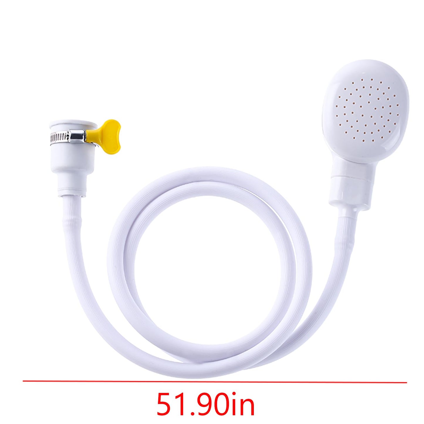 White Smoke Sink Spray Rubber Hose, Sink Hose Attachment for Faucet Portable Sink Hose Faucet Sprayer, Shampoo Sprayer Hose for Dog, Pets, Bathing Baby, Washing Hair, Rinsing Vegetables.
