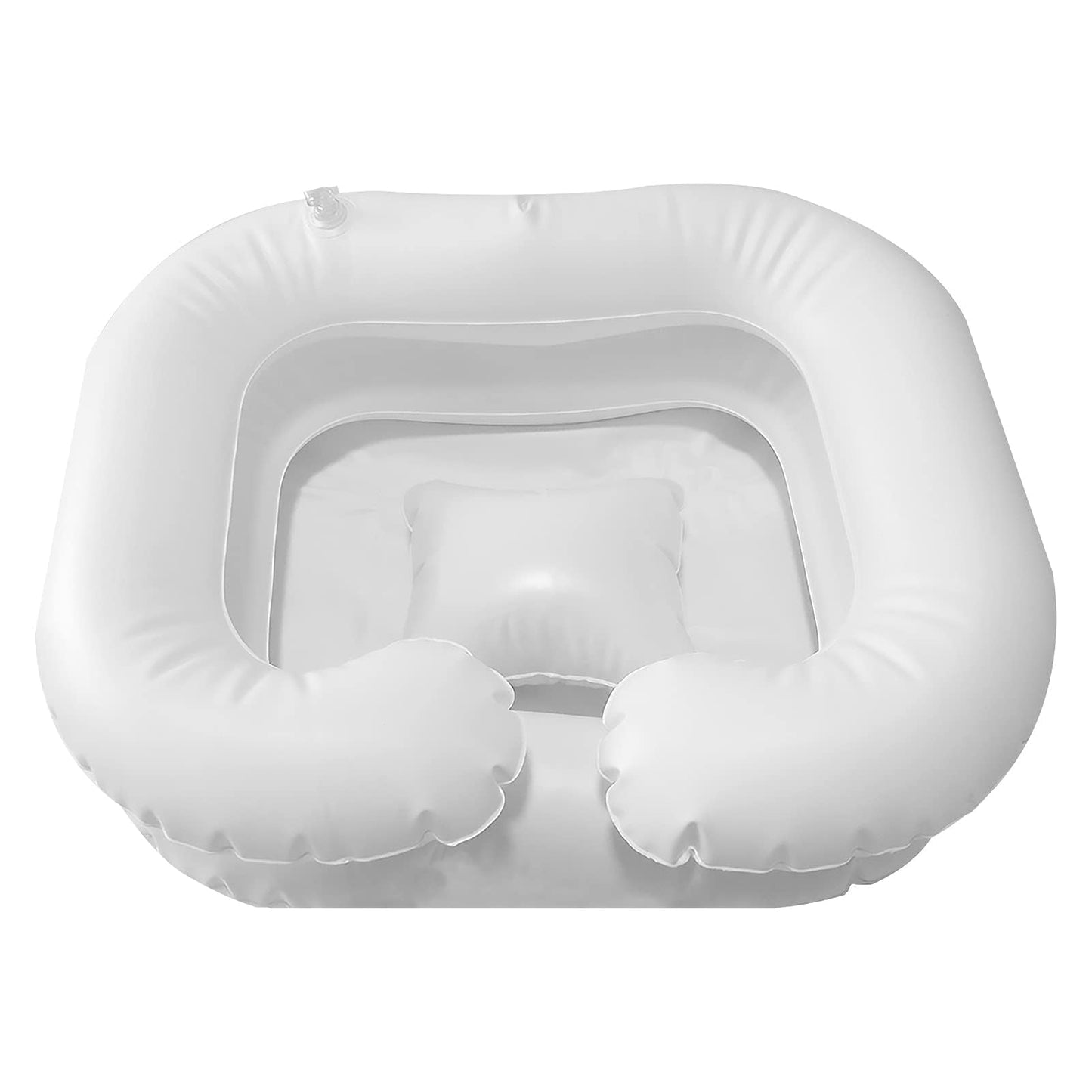 Light Gray Inflatable Shampoo Basin, Portable Bedside Shower for Injured, Elderly, Bed-Bound, Handicapped - Wash Hair in Bed, Easily Clean