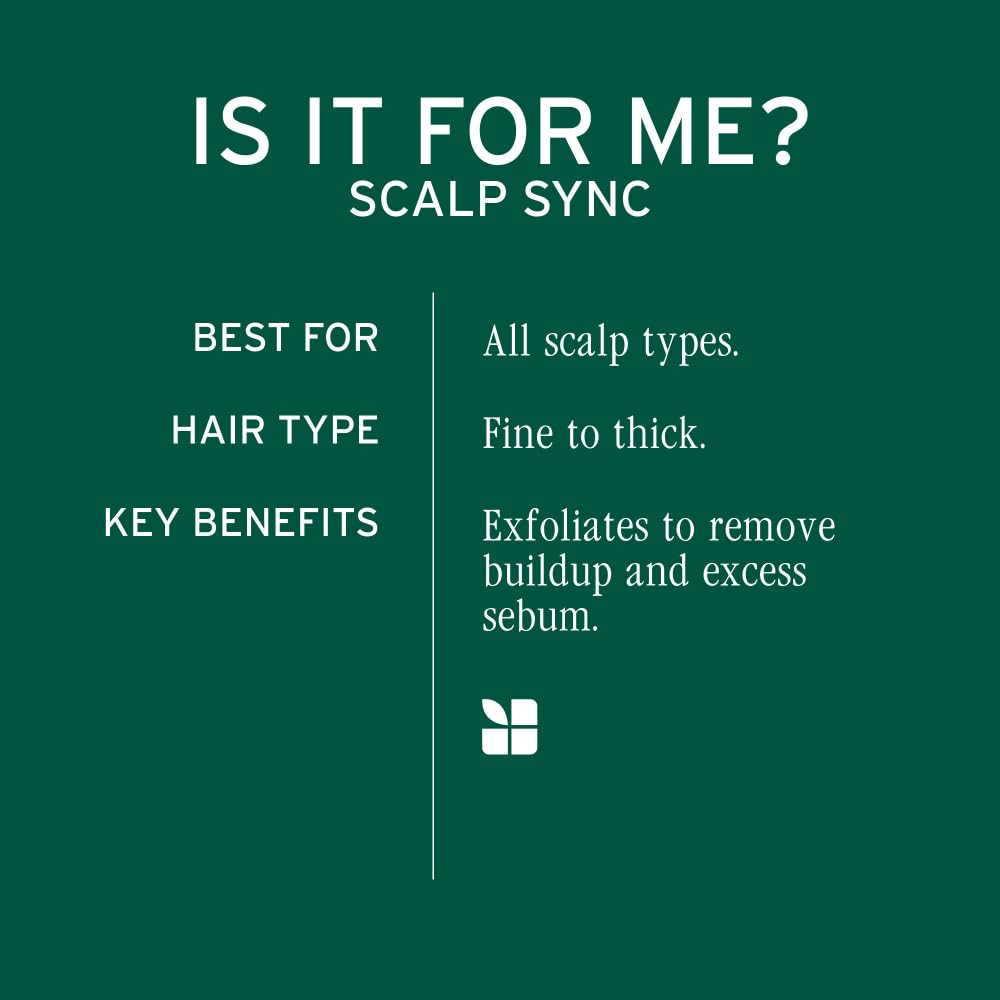 Dark Slate Gray Biolage Scalp Sync Purifying Concentrate - Exfoliating & Clarifying Dry Scalp Treatment, Refreshing & Reinvigorating, Fermented Tea Blend & Glycolic Acid