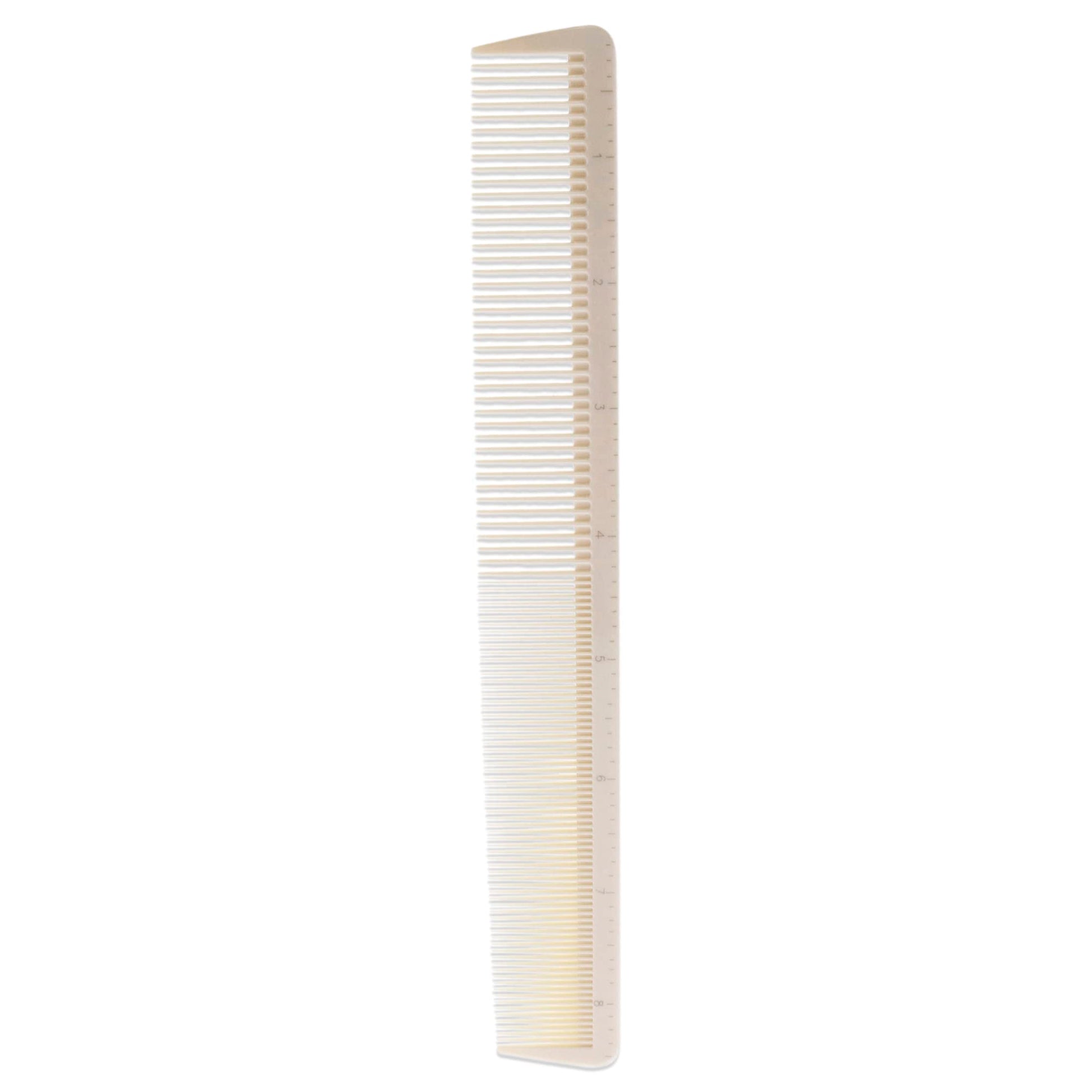 Antique White SalonChic Cutting Comb W-1 Measuring Marks High Heat Resistant 8.5 - Fine-Coarse Teeth Comb Unisex 1 Pc