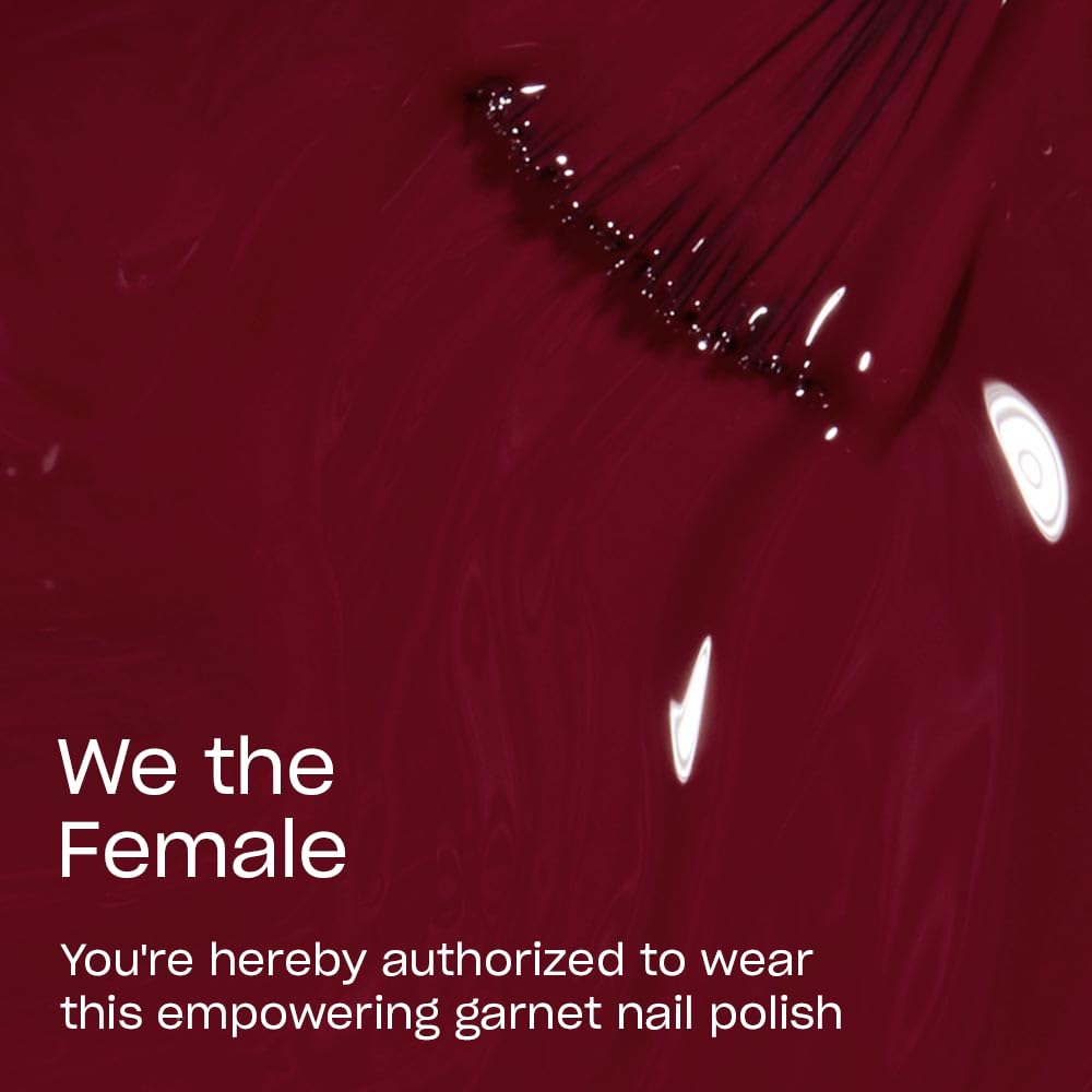 Dark Red OPI Nail Lacquer We the Female | Opaque Dark Red Crème Chip Resistant Nail Polish | Washington DC Collection