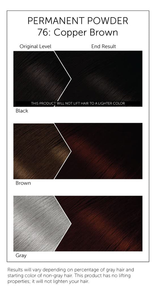 White Smoke #76 Copper Brown Bigen Permanent Powder - 3 Pack