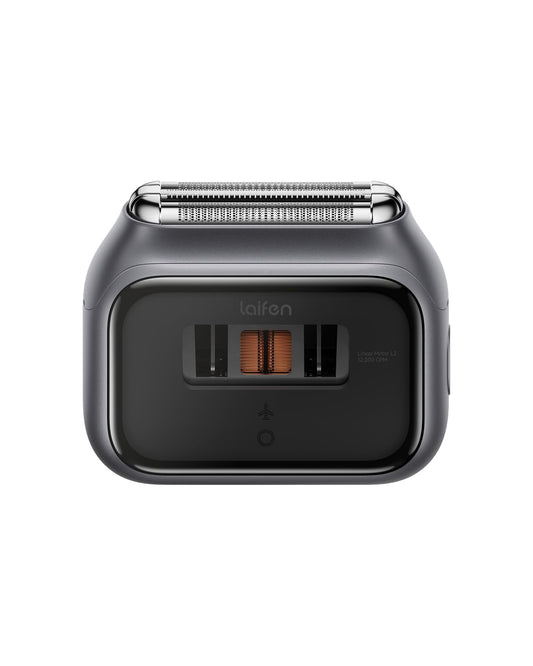 Dark Slate Gray Laifen P3 Pro 3-Blade Electric Shaver, Dual Linear High-Speed Motors 12,000 Cuts/Min, 100-Min Runtime, IPX7 Waterproof, Rechargeable Electric Razor for Men, Travel-Friendly (Space Gray Aluminum Alloy)