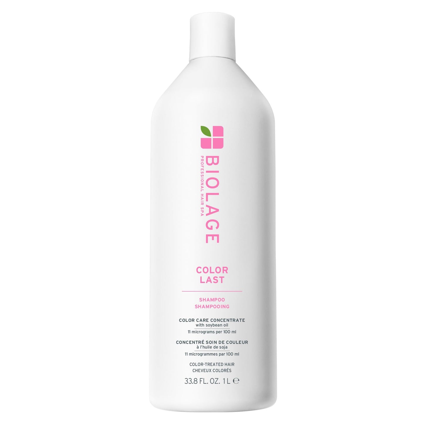 White Smoke Biolage Color Last Shampoo - For Color-Treated Hair, Nourishes, Strengthens, Hydrates and Adds Shine, Soybean Oil & Stearic Acid, Paraben & Mineral Oil-Free, Vegan, 33.8 Fl Oz