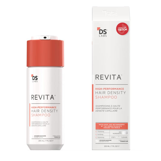 White Smoke DS Labs For Men & Women Revita Shampoo - Scalp Refreshing Cleanse for Fuller Looking, Volumizing, Lightweight Hydration, Sulfate & Silicone Free, Color Safe, 205 mL