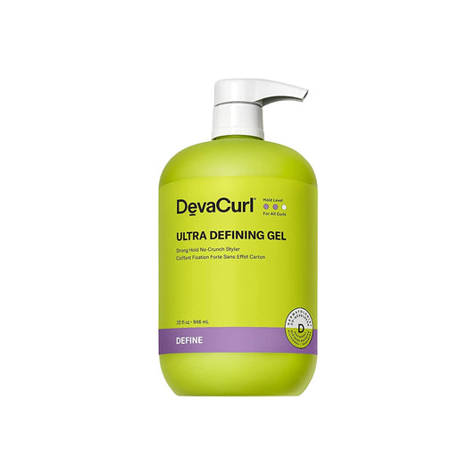 White Smoke DevaCurl Ultra Defining Gel Strong Hold Non-Crunch Styler, Bright Breeze, 32 fl. oz