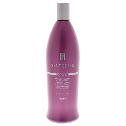 White Smoke RUSK Sensories Bright Chamomile and Lavender Brightening Shampoo, Color-Enhancing Conditioner Improves Color and Tone for, Dull Silver, Gray or White Hair, 35 fl. oz