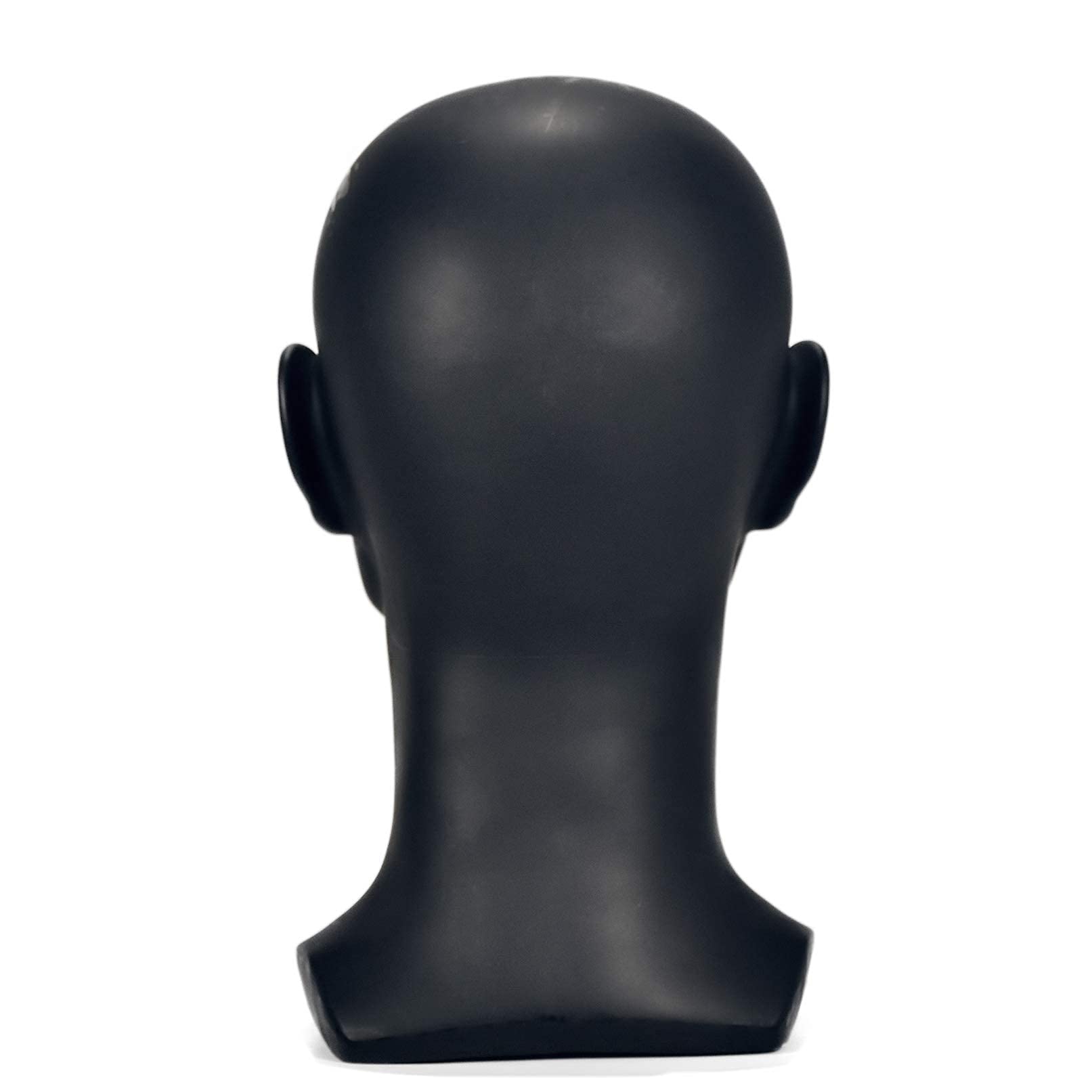 White Smoke FanLin Male Mannequin Head Professional Manikin Head for Display Wigs Hats Headphone Mask Sunglasses Jewelry and Scravat Display Stand (Matte-Black)