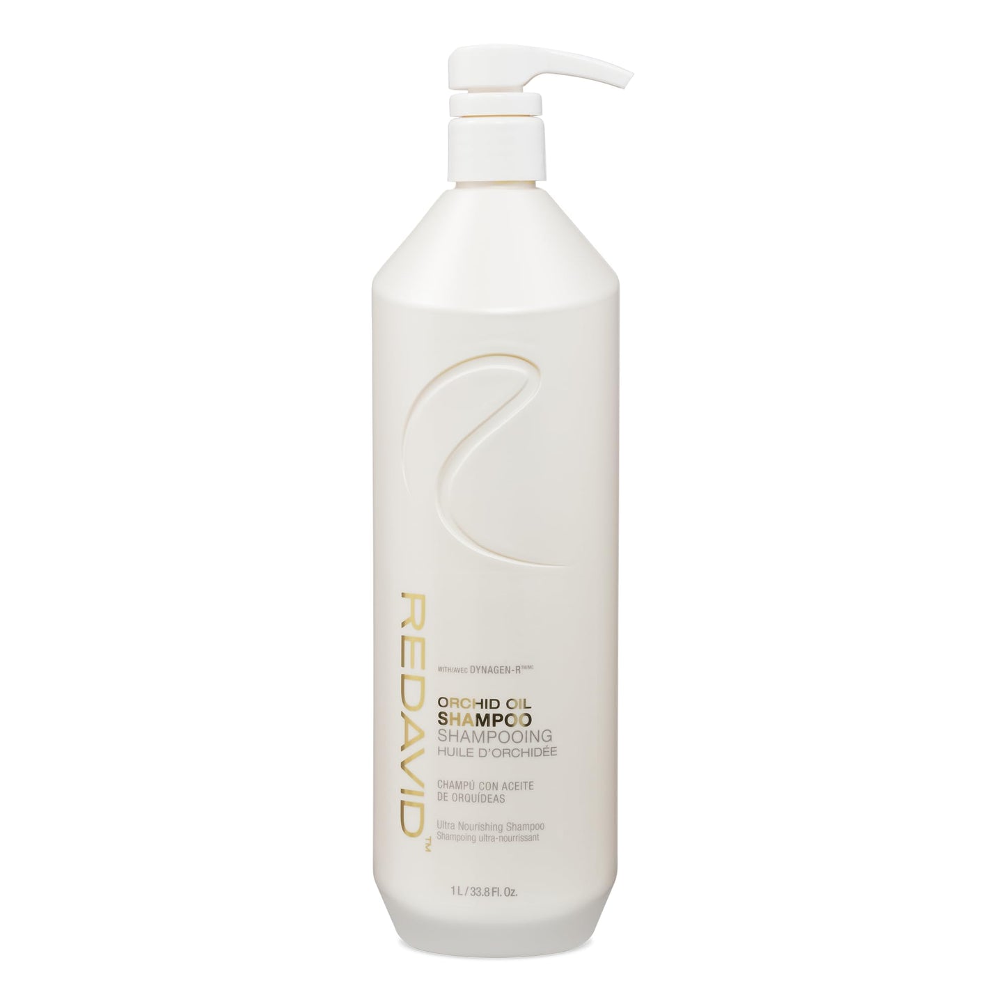 Light Gray Redavid Orchid Oil Ultra Nourishing Shampoo with Shea Butter, Coconut Oil, Phyto Microproteins for Curly or Heavily Damaged Hair - Clinically Strengthens, Adds Protein & Hydrates Hair (1L)