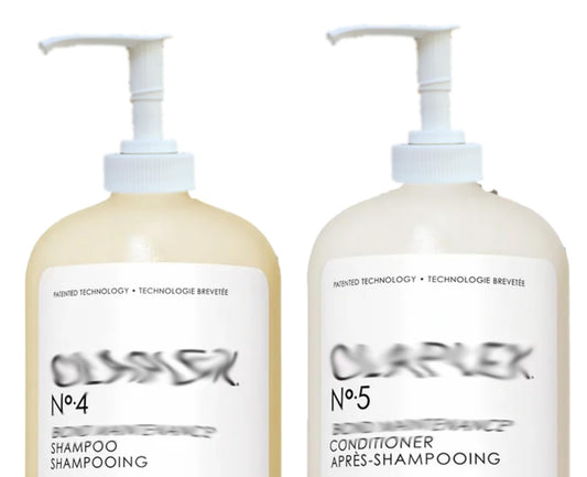 White Smoke Dispenser Pumps Compatible with the New Size Jumbo Olaplex No. 4 Shampoo and No. 5 Conditioner 17.75 oz, 525 ml Size Bottles, Ultra Essentials (Two White Pumps - 4 and 5 (17.75oz Jumbo)