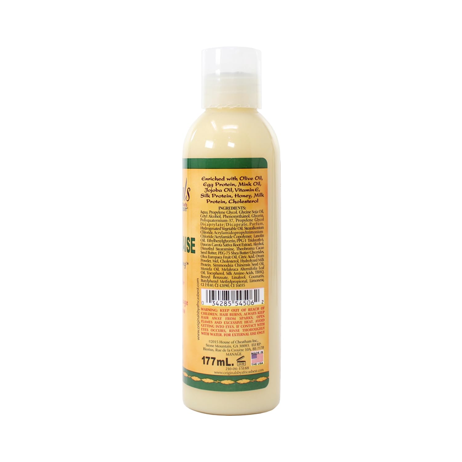 White Smoke Africas Best Orig Hair Mayo Liquid Leave-In Condition 6 Ounce (Pack of 6)