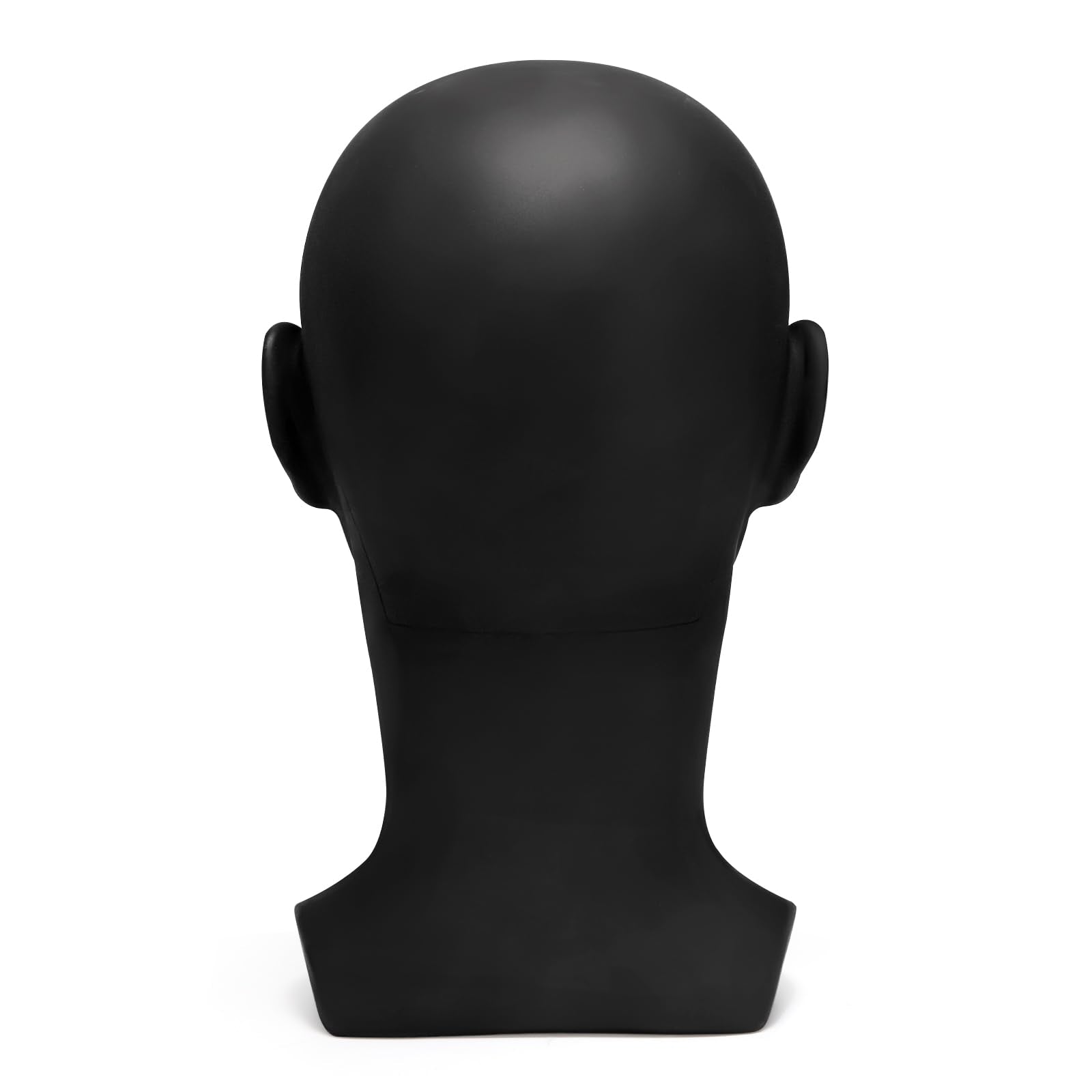 Black ZOOFOX Male Mannequin Head for Hats, PVC Manikin Head with Mount Hole, Professional Display Styling Head for Wigs, Hats, Scarfs, Headphone, Sunglasses, Headdress