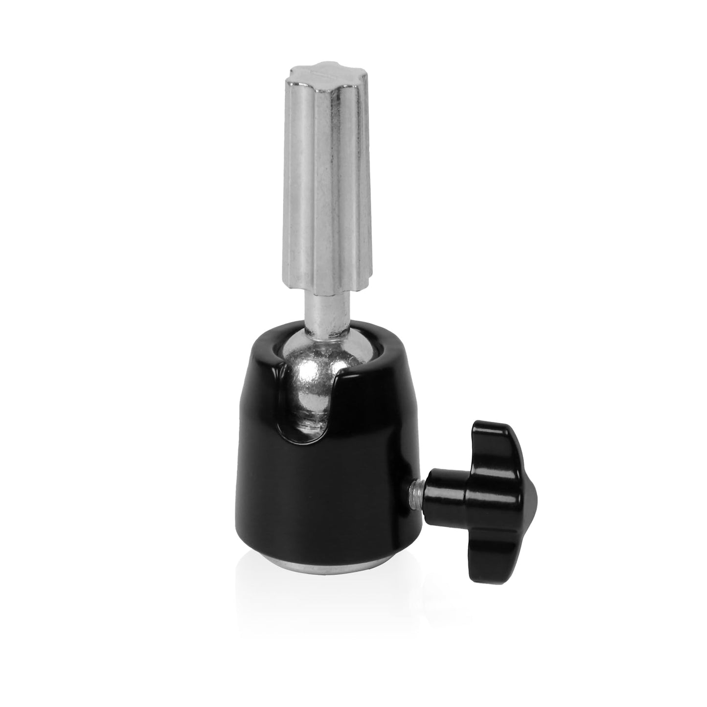 White Smoke Wig Head Stand Adapter – Metal Mannequin Tripod Joint, 3/8'' Bolt – Fits Most Mannequin Heads, Canvas Block, Styrofoam Head, Display Head – Stand Accessory