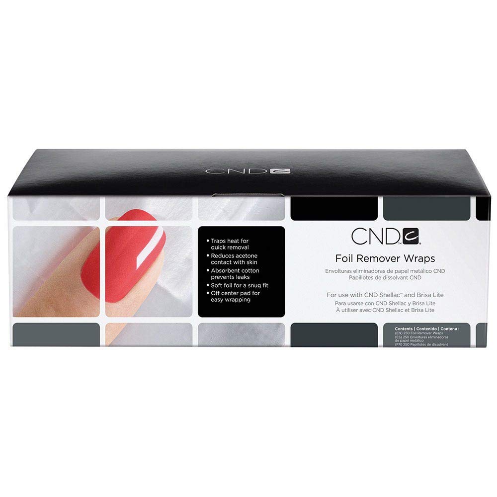 Lavender CND Foil Remover Wraps, 250 Pack