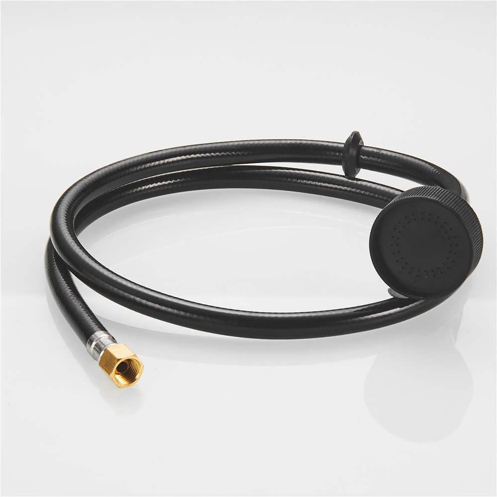 Lavender Weirun Shampoo Bowl Sink Hose with Sprayer,Salon Hose Spray Head Attachment for Vacuum Breaker,Shampoo Bowls Hose for Salons Sink,1/4" Nut Black