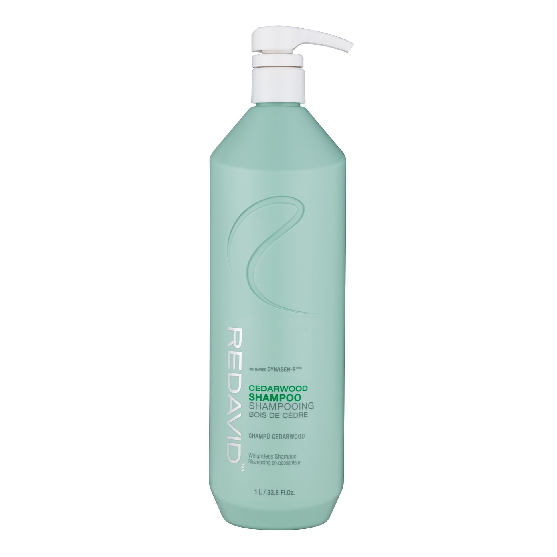 Light Steel Blue Redavid Cedarwood Weightless Shampoo - with Hemp Seed Oil and Orchid Oil, for Fine Hair and Men's Hair - Clinically Strengthens, Cleanses Hair and Scalp - Paraben, Phthalate and Sulfate Free (1L)